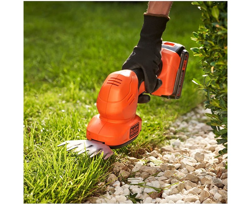 Krūmu un zāles šķēres BLACK+DECKER 3,6 V akumulatora, bez akumulatora un lādētāja BCSS18B-XJ