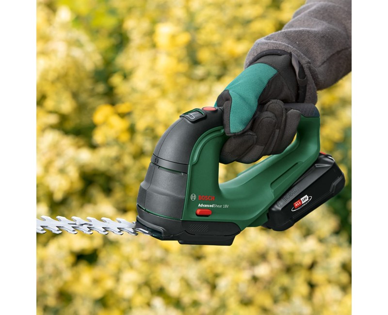 Krūmu un zāles šķēres Bosch 18 V akumulatora, bez akumulatora un lādētāja 0600857001
