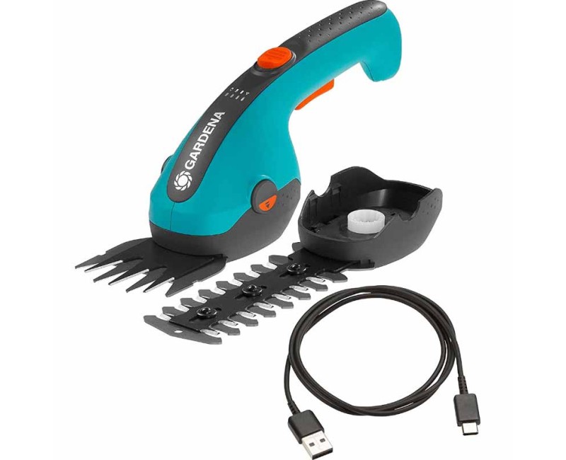 Krūmu un zāles šķēres Gardena 3,6 V akumulatora ClassicCut Li, integrēts akumulators, lādētājs 9885-20