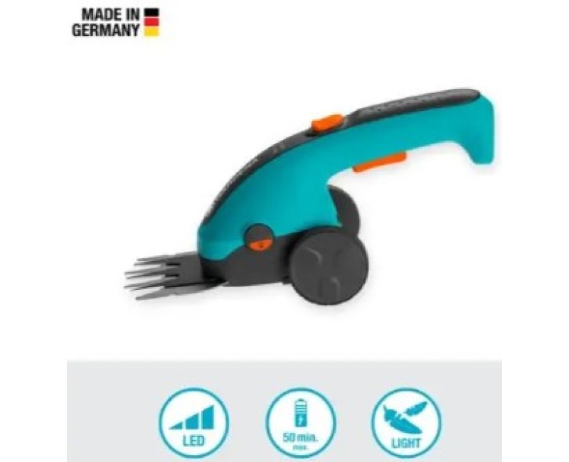 Krūmu un zāles šķēres Gardena 3,6 V akumulatora ClassicCut Li, teleskopiskas, ar integrētu akumulatoru, lādētāju 9886-20