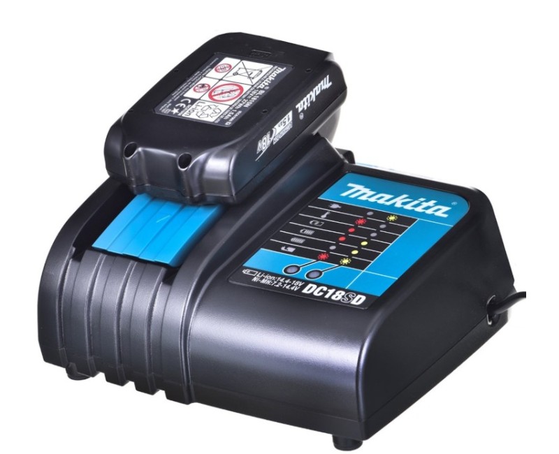 Krūmu un zāles šķēres Makita 18 V akumulatora, 1 x 1,5 Ah akumulators, lādētājs DUM604SYX