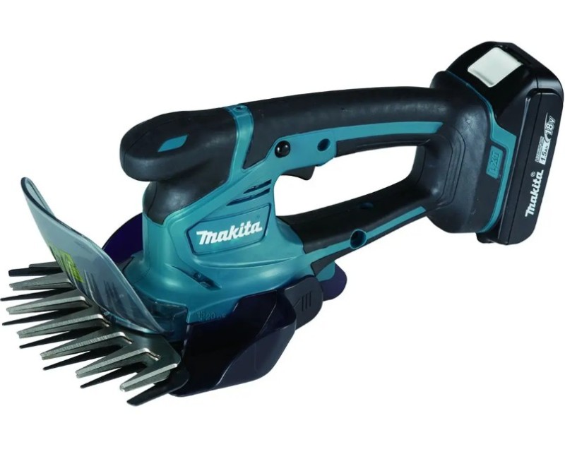 Krūmu un zāles šķēres Makita 18 V akumulatora, 1 x 1,5 Ah akumulators, lādētājs DUM604SYX