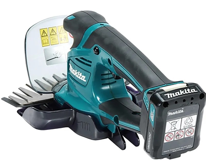 Krūmu un zāles šķēres Makita dārza tehnika 12 V akumulatora, 1 x 2,0 Ah CXT akumulators, UM600DSAE lādētājs