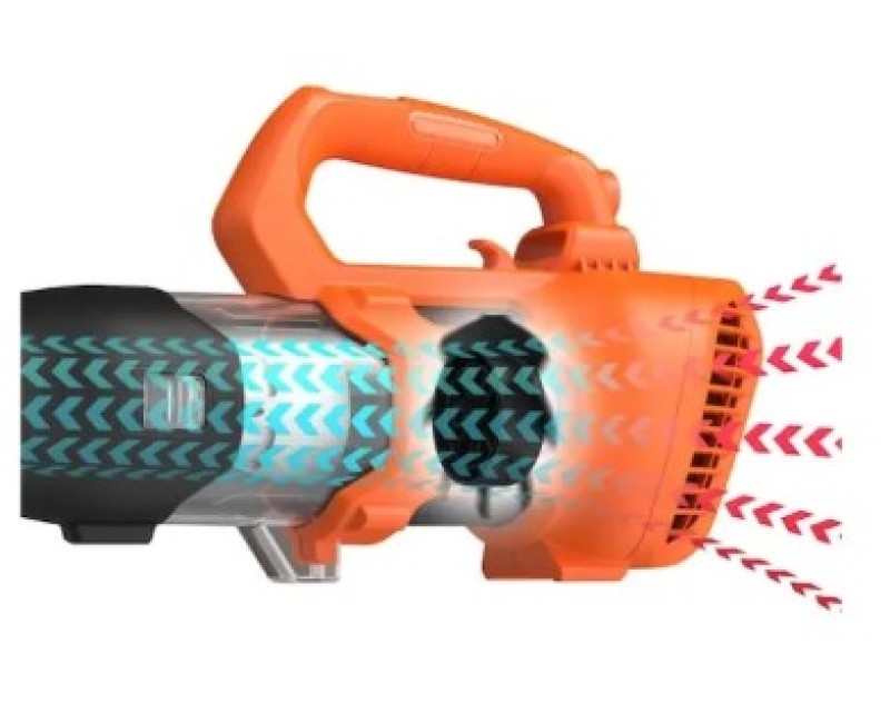 Воздуходувка BLACK+DECKER 18 В, Аккумуляторная, 1 аккумулятор 2,0 Ач, зарядное устройство BCBL200L-QW