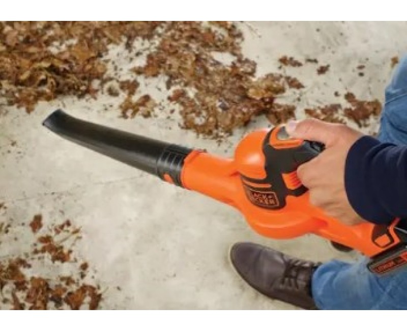 Воздуходувка BLACK+DECKER 18 В, Аккумуляторная, 1 аккумулятор 2,0 Ач, зарядное устройство GWC1820PC-QW