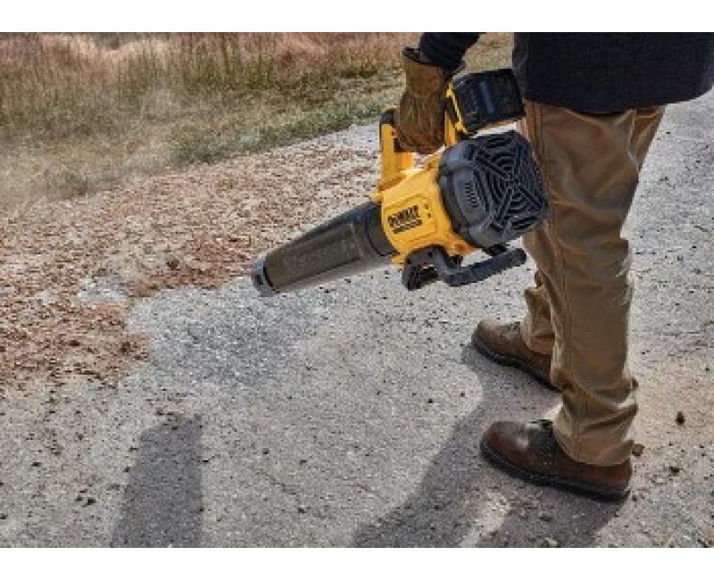 Lapu pūstuvas DeWALT 18 V su 1 x 5,0 Ah XR akumuliatoriumi, DCMBL562P1 įkroviklis