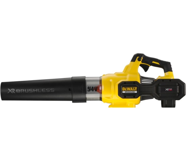 Lapu Pūtējs DeWALT 54 V akumulatora, 1 x 9,0 Ah FLEXVOLT akumulators, DCMBA572X1 lādētājs