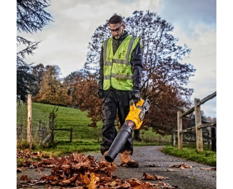 Lapu Pūtējs DeWALT 54 V akumulatora, 1 x 9,0 Ah FLEXVOLT akumulators, DCMBA572X1 lādētājs