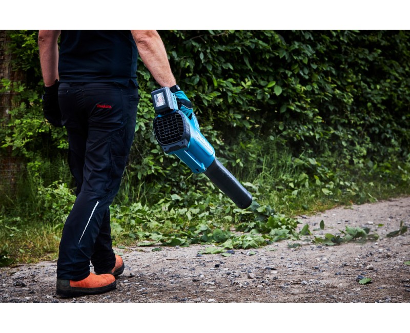 Akumuliatorinis lapų pūstuvas Makita 18 V, 1 x 5,0 Ah LXT akumuliatorius, DUB184RT įkroviklis