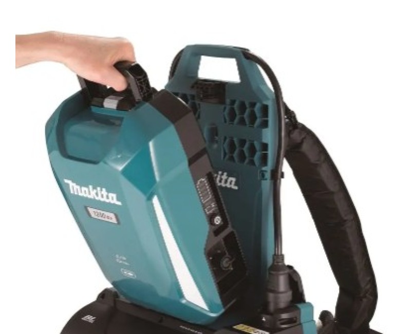 Makita lapų pūstuvas akumuliatorinis, su kuprine, išoriniam maitinimui UB002CZ02