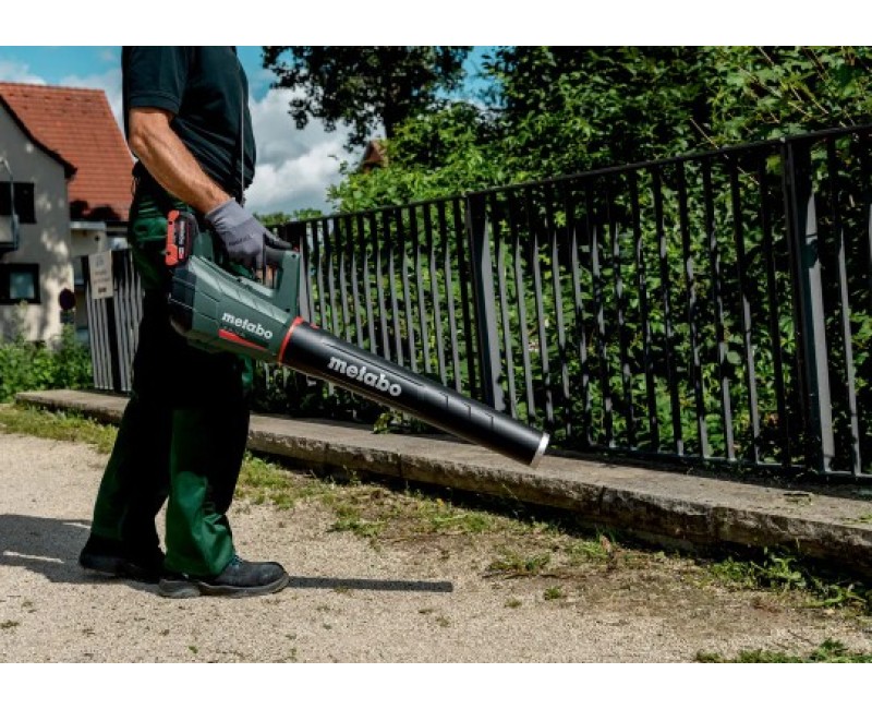Lapu Pūtējs Metabo 18 V akumulatora, 2 x 5,2 Ah akumulatori, lādētājs 601607650