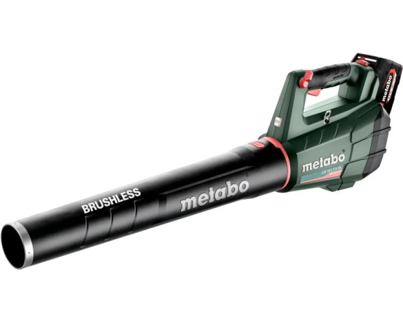 Lapu Pūtējs Metabo 18 V akumulatora, 2 x 5,2 Ah akumulatori, lādētājs 601607650