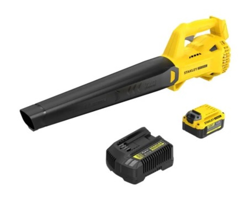 ВоздуходувкаStanley 18 В, Аккумуляторная, 1 x 4,0 Ач, аккумулятор, зарядное устройство SFMCBL714M1-QW