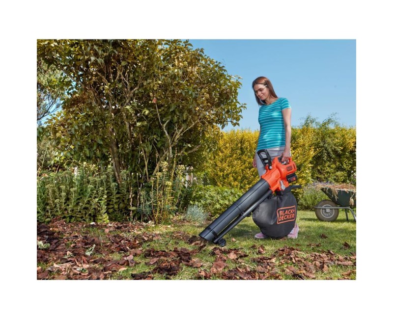 Lapu Pūtējs / Sūcējs BLACK+DECKER 36 V akumulatora 3in1, 1 x 2,5 Ah akumulators, lādētājs BCBLV3625L1-QW