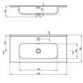 Mēbeļu izlietne Deante Tubo 800x385mm CTU_6U8M