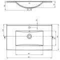 Mēbeļu izlietne Deante Tubo 815x470mm CTU_648M