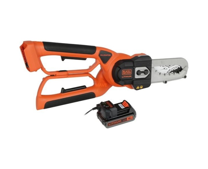 Motorzāģis BLACK+DECKER 18 V akumulatora 1 x 2,0 Ah akumulators, GKC1000L-QW lādētājs