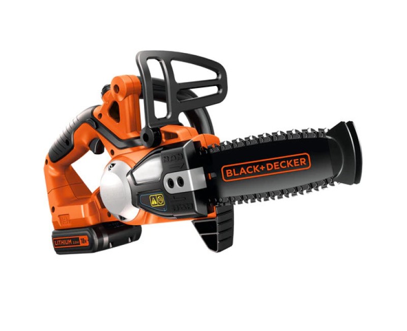 Motorzāģis BLACK+DECKER 18 V akumulatora 20 cm, 1 x 2,0 Ah akumulators, lādētājs GKC1820L20-QW