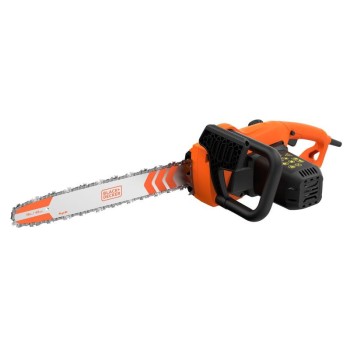 Моторная пила BLACK+DECKER, длина 45 см, мощность 2200 Вт, модель BECS2245-QS.