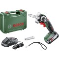 Motorzāģis Bosch 18 V akumulatora, 1 x 2,5 Ah akumulators, lādētājs 06033D5101
