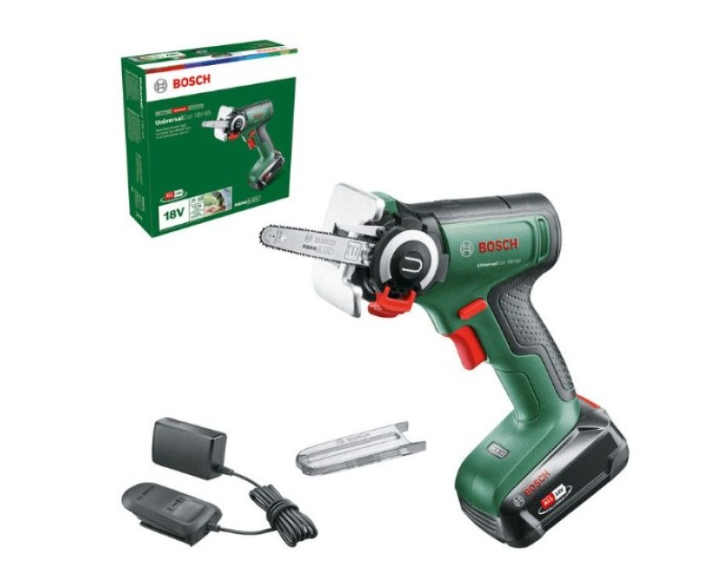 Motorzāģis Bosch 18 V akumulatora  7 cm, 1 x 2,5 Ah akumulators, lādētājs 06033D5202