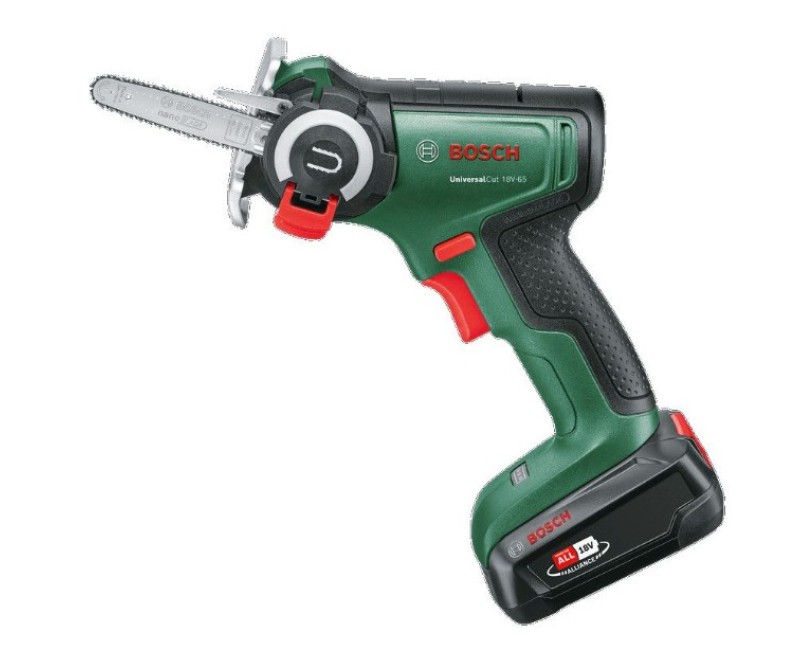 Motorzāģis Bosch 18 V akumulatora  7 cm, 1 x 2,5 Ah akumulators, lādētājs 06033D5202