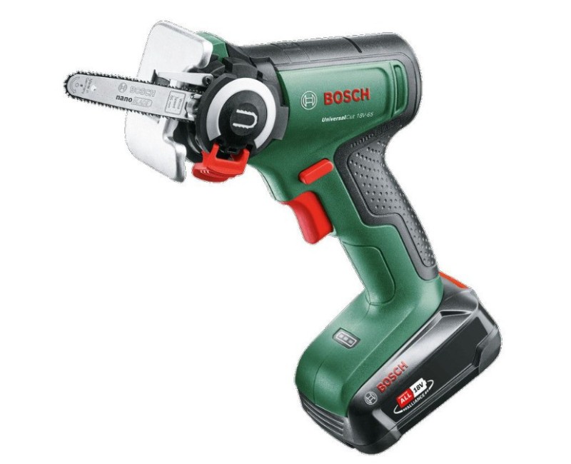Motorzāģis Bosch 18 V akumulatora  7 cm, 1 x 2,5 Ah akumulators, lādētājs 06033D5202