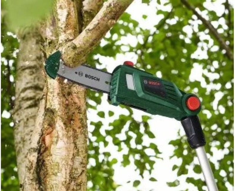 BOSCH 18 V akumuliatorinis sodo pjūklas 20 cm, 1 x 2,5 Ah akumuliatorius, įkroviklis 06008B3100