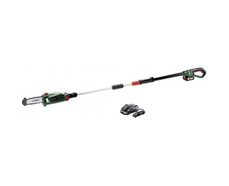 BOSCH 18 V akumuliatorinis sodo pjūklas 20 cm, 1 x 2,5 Ah akumuliatorius, įkroviklis 06008B3100