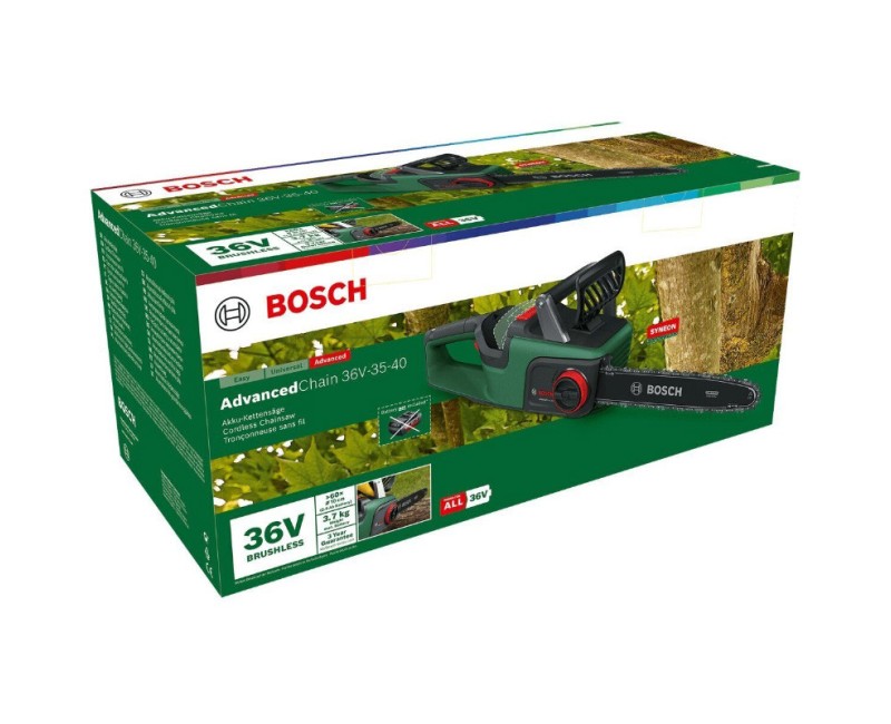 Motorzāģis Bosch 36 V akumulatora 35 cm, bez akumulatora un lādētāja 06008B8601