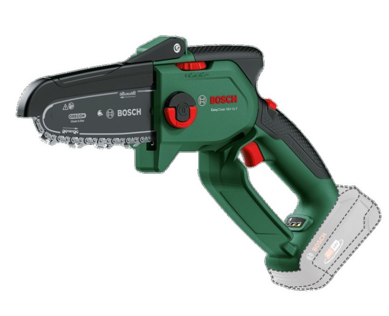 Motorzāģis Bosch dārza aprīkojums - 18 V akumulatora 15 cm, bez akumulatora un lādētāja 06008B8901