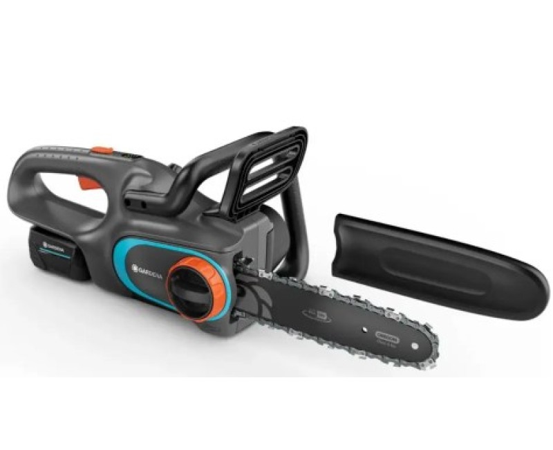 Motorzāģis Gardena 18 V akumulatora PowerSaw 250/18 V P4A, 25 cm, 1 x 4,0 Ah akumulators, lādētājs 14790-20