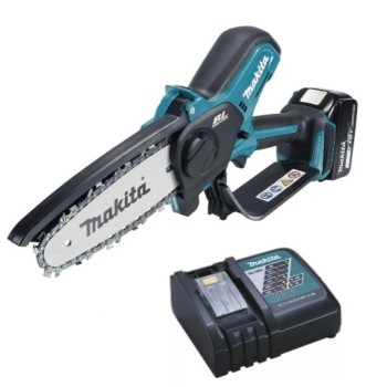 Motorzāģis Makita 18 V maiņstrāvas atzarošanas, 15 cm, 1 x 5,0 Ah LXT akumulators, lādētājs DUC150RT01