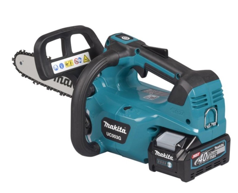 Motorzāģis Makita 40 V akumulatora 30 cm, 1 x XGT 4,0 Ah akumulators, UC003GM102 lādētājs