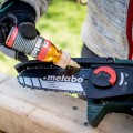 Motorzāģis Metabo 18 V akumulatora 15 cm, 1 x 2,0 Ah akumulators, lādētājs 600856500