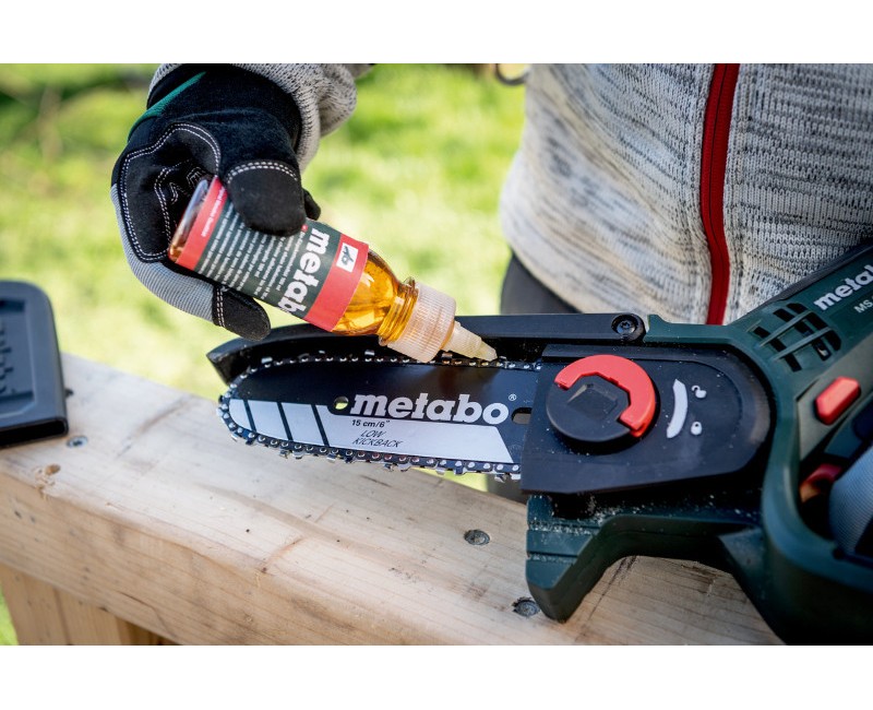 Motorzāģis Metabo 18 V akumulatora 15 cm, 1 x 2,0 Ah akumulators, lādētājs 600856500