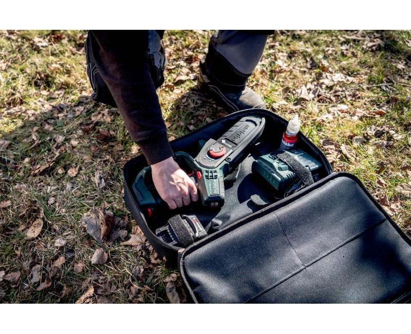 Motorzāģis Metabo 18 V akumulatora 15 cm, 1 x 2,0 Ah akumulators, lādētājs 600856500