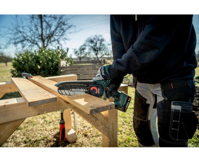 Motorzāģis Metabo 18 V akumulatora 15 cm, bez akumulatora un lādētāja 600856850