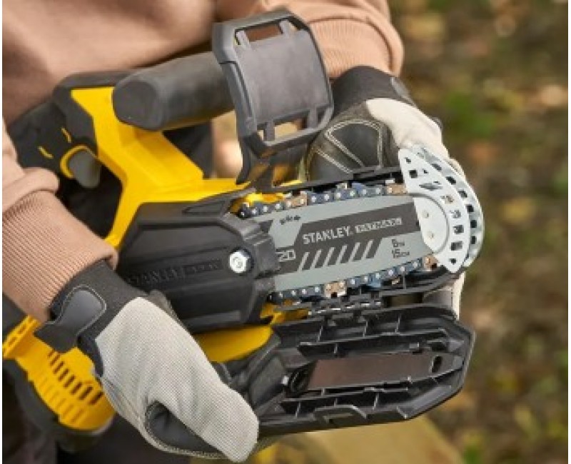 Motorzāģis Stanley 18 V akumulatora 15 cm, bez akumulatora un lādētāja SFMCPS415B-XJ
