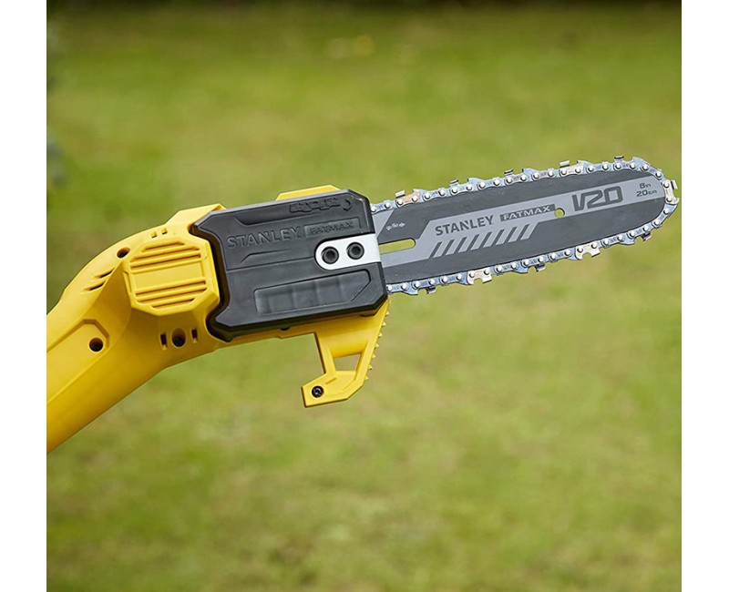 Motorzāģis Stanley 18 V akumulatora, apgriešanas 20 cm, 1 x 4,0 Ah akumulators, lādētājs SFMCPS620M1-QW