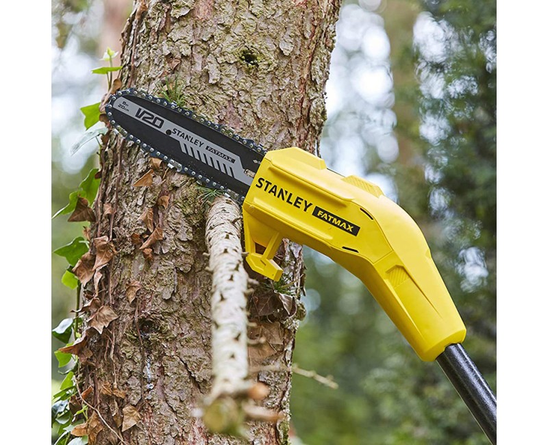 Motorzāģis Stanley 18 V akumulatora, apgriešanas 20 cm, 1 x 4,0 Ah akumulators, lādētājs SFMCPS620M1-QW