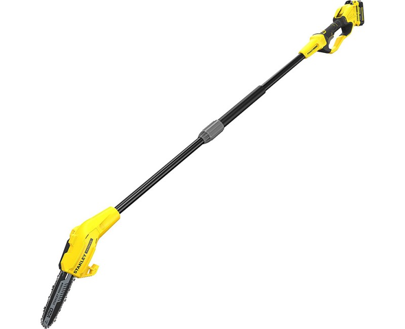 Motorzāģis Stanley 18 V akumulatora, apgriešanas 20 cm, 1 x 4,0 Ah akumulators, lādētājs SFMCPS620M1-QW