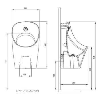 Pisuārs Deante Round, ar sensoru CGR_6P4W