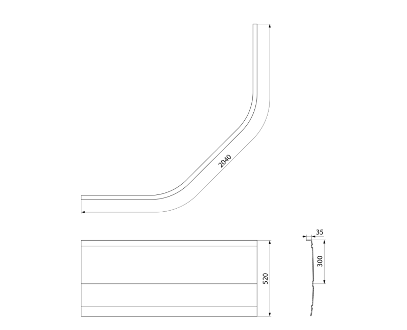 Vannas panelis Polysan Nila, 1200mm, balts 10312