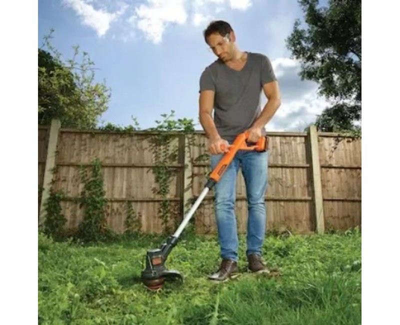 Trimmeris BLACK+DECKER 18 V akumulatora ar auklu, 25 cm pļaušanas platums, 1 x 1,5 Ah akumulators, lādētājs ST1823-QW