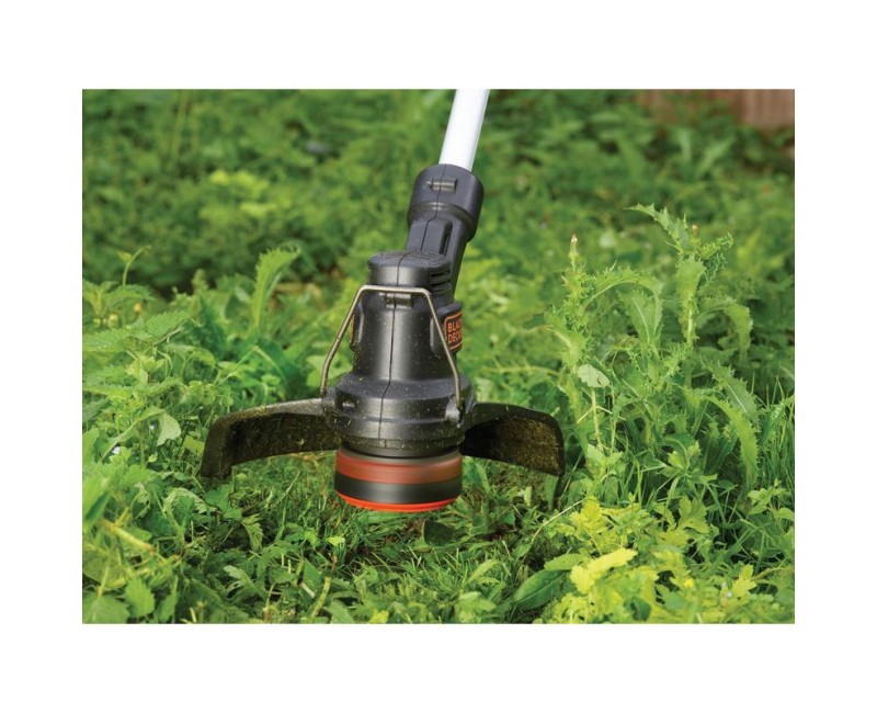 Trimmeris BLACK+DECKER 18 V akumulatora ar auklu, 25 cm pļaušanas platums, 1 x 2,0 Ah akumulators, lādētājs ST182320-QW