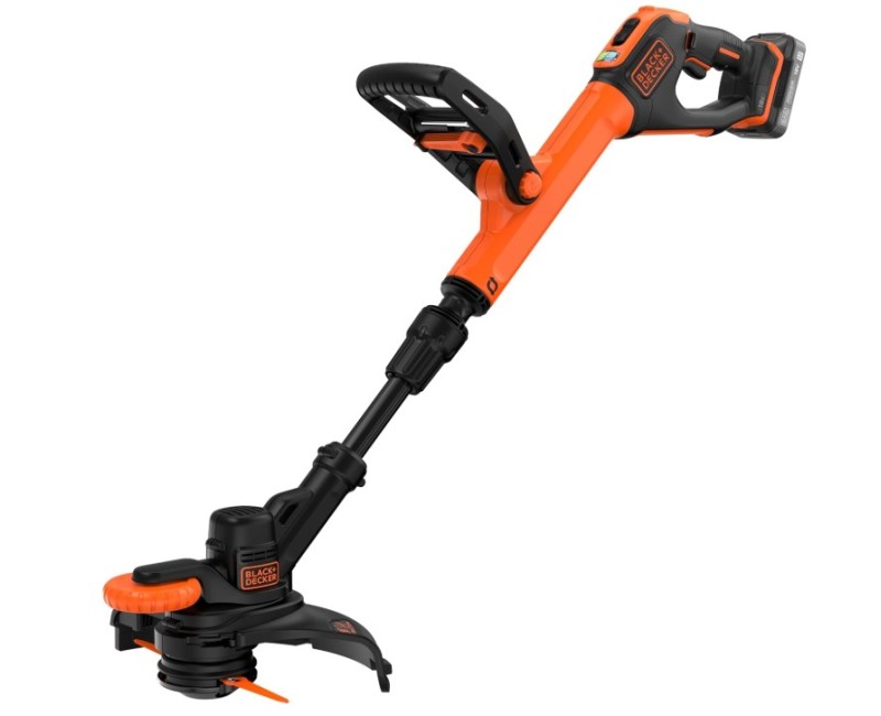 Аккумуляторный триммер BLACK+DECKER 18 В, ширина скашивания 28 см, 1 аккумулятор 2,0 Ач, зарядное устройство BCSTR918D1-QW