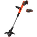 Trimmeris BLACK+DECKER 18 V akumulatora ar auklu, 28 cm pļaušanas platums, 1 x 2,0 Ah akumulators, lādētājs STC1820EPC-QW