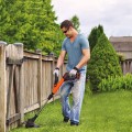 Trimmeris BLACK+DECKER 18 V akumulatora ar auklu, 28 cm pļaušanas platums, 1 x 2,0 Ah akumulators, lādētājs STC1820EPC-QW