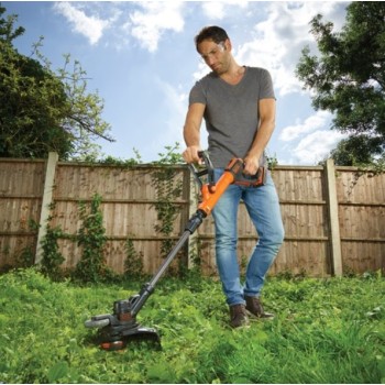 Аккумуляторный триммер BLACK+DECKER 18 В, ширина скашивания 28 см, 1 аккумулятор 4,0 Ач, зарядное устройство STC1840PC-QW